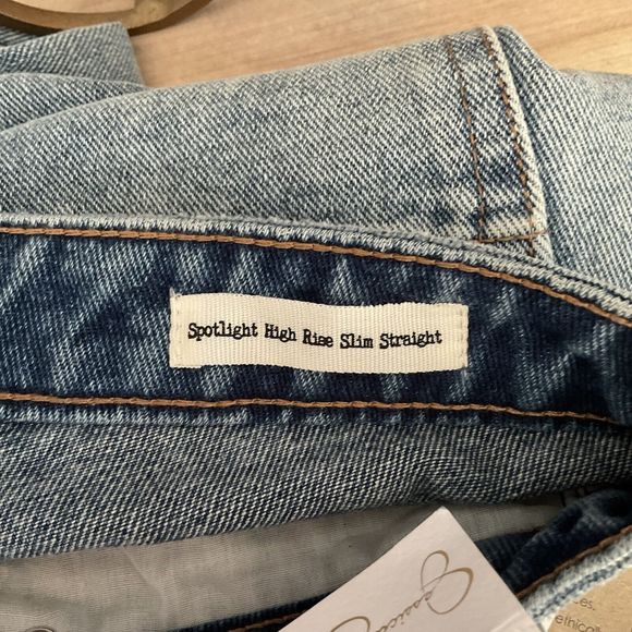 Jessica Simpson Womens Lived In Vintage Hi Rise Straight Jeans, Size 28 NWT $79 - Picture 8 of 12